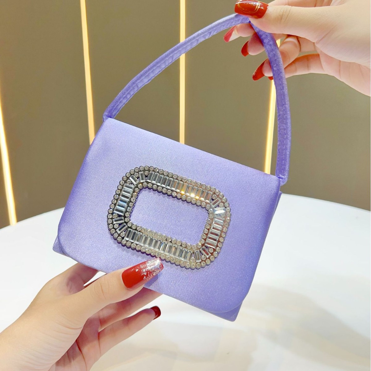 Mini sac à main carré de luxe  - Tassel Fringe Trim avis et prix